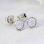 Sterling Silver Sewing Button Stud Earrings, thumbnail 4 of 9