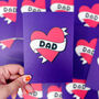 Father's Day Card 'Dad' Tattoo Style, thumbnail 4 of 5