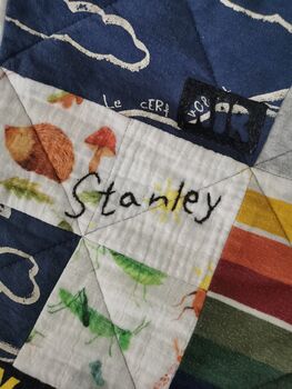 Baby Milestone Blanket, Personalised Baby Quilt, 12 of 12
