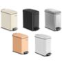 Slim Pedal Bathroom Bin With Soft Close Lid, thumbnail 7 of 7