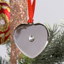 Personalised Couple's First Christmas Heart Decoration, thumbnail 2 of 2