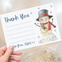 Pack Of Snowman Christmas Thank You Note Cards, thumbnail 1 of 2