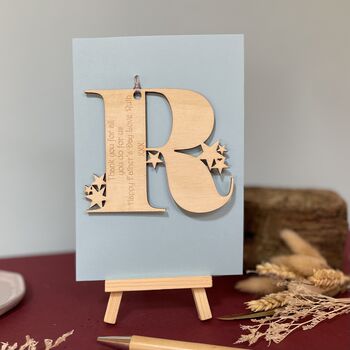 Personalised Initial Letter Father's Day Card, 2 of 10
