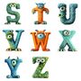 Personalised Monster Alphabet Children's Grey Teddy Bear 42cm, thumbnail 6 of 7