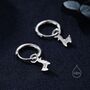 Sterling Silver Cute Llama Dangle Huggie Hoops, thumbnail 6 of 11