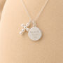 Personalised Tiny Sterling Silver Pearl Cross Pendant Necklace, thumbnail 1 of 10
