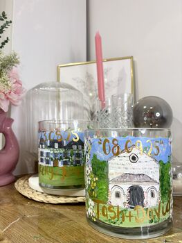 Personalised Hand Painted Candle Gift – Bespoke Venue Or Photo Art For Weddings, Engagements And Birthdays, 5 of 12