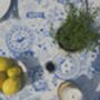 Mediterranean Blue Outdoor Tablecloth With Parasol Hole, thumbnail 2 of 4