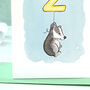 Badger Second Birthday Card, thumbnail 2 of 8