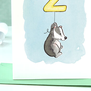 Badger Second Birthday Card, 2 of 8