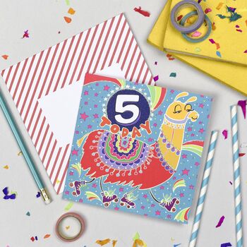 'Five Today' Birthday Card, 2 of 3