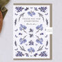 Thank You For Everything, Blue Floral Mother's Day Card, thumbnail 2 of 2