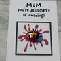 Liquorice Allsorts Polymer Clay Birthday Card Handmade, thumbnail 2 of 12
