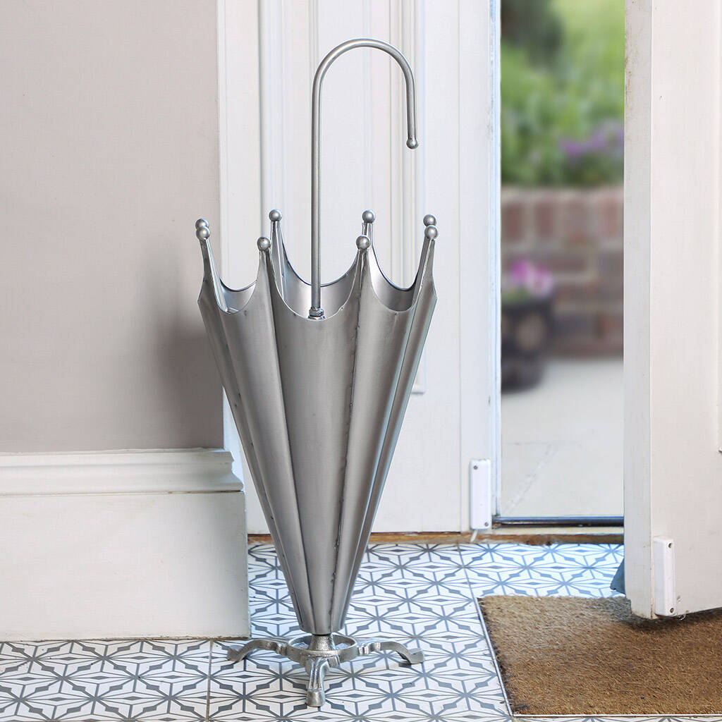 Gentleman's Antique Silver Vintage Umbrella Stand By Dibor