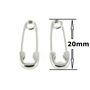 One Pair Of 925 Sterling Silver Safety Pin Earrings, thumbnail 3 of 5