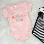 Personalised Happy First Mother's Day Bright Babygrow, thumbnail 2 of 9