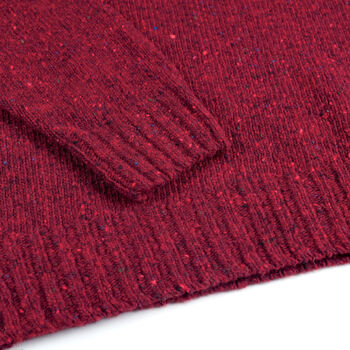 T Lab Conall Warm Red Fair Isle Lambswool Jumper, 3 of 6