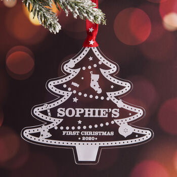 Personalised First Christmas Tree Decoration, 2 of 4