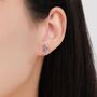 Sterling Silver Delicate Bluebell Flower Stud Earrings With Enamel, thumbnail 7 of 12