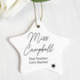 Personalised Teacher's Gift Ceramic Star Decoration, thumbnail 1 of 4