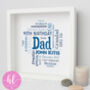 Personalised 90th Birthday Word Art Gift For Him, thumbnail 1 of 7