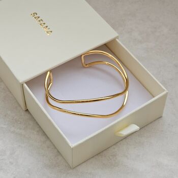 Double Curved Bangle Non Tarnish Waterproof, 2 of 7