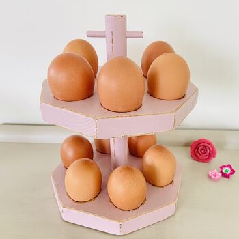 Antique Pink Egg Rack Holds 12 Eggs ~ Four, 10 of 10