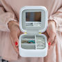 Personalised White Travel Jewellery Case, thumbnail 2 of 3