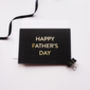 Black Leather Gold Foil Stylish Father's Day Card, thumbnail 2 of 3
