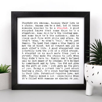 Stepdad Quotes Gift Print, 3 of 10