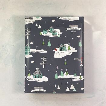North Pole Christmas Wrapping Paper, 2 of 12