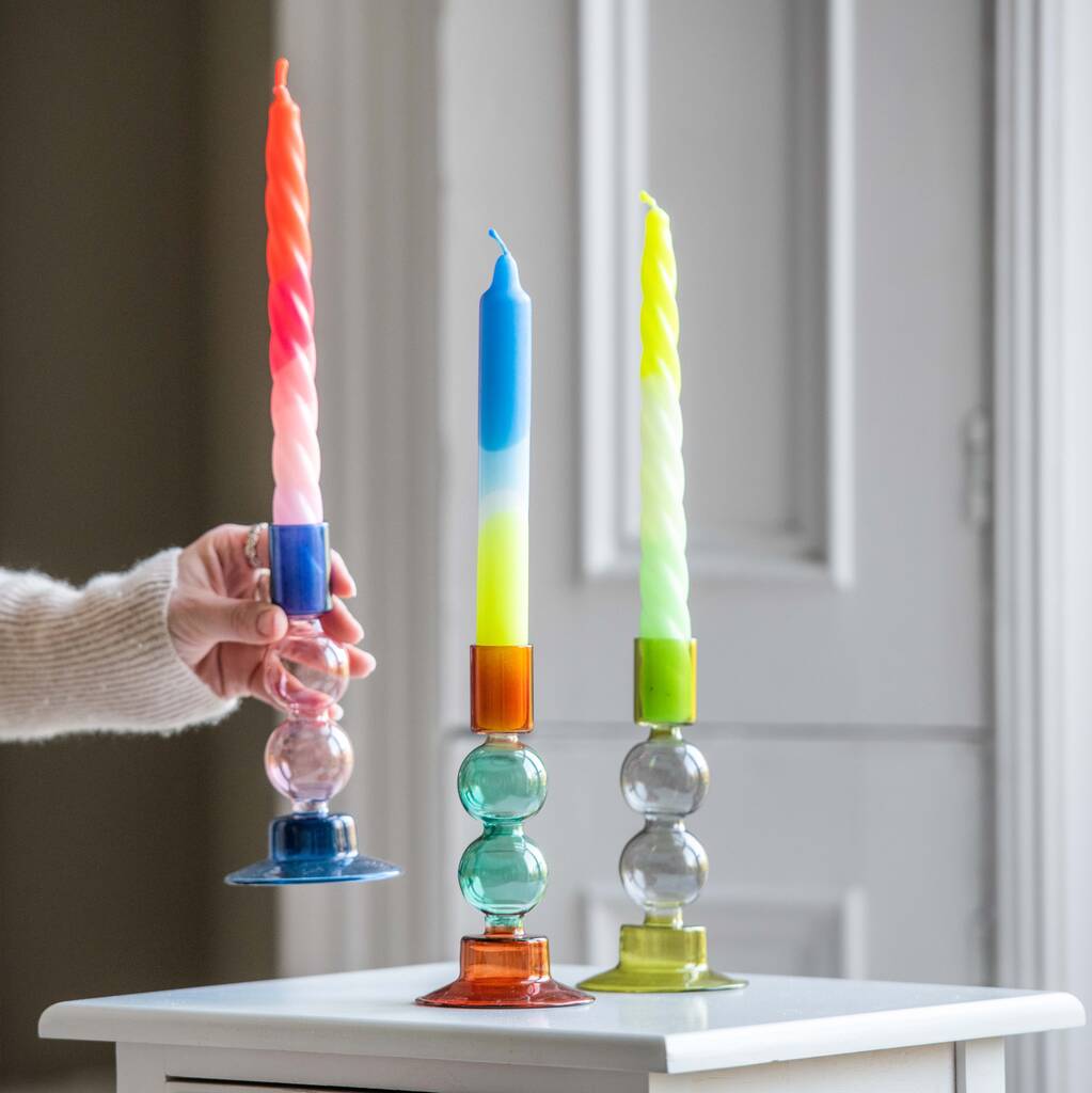 Two Tone Bubble Candle Stick, 1 of 7