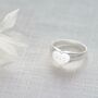 Sterling Silver Personalised Heart Signet Ring, thumbnail 3 of 12