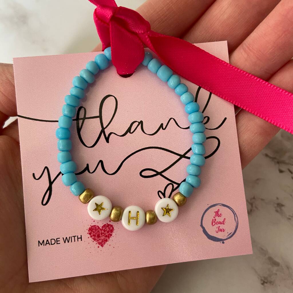 Personalised Bead Bracelet With Name By The Bead Jar