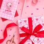 Valentine's Cat Love Heart Wrapping Paper With Tags, thumbnail 7 of 7
