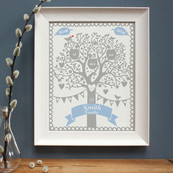 Personalised Family Apple Tree Framed Print, 4 of 4