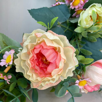 Spring Pastels Faux Flowers Wreath, 3 of 3