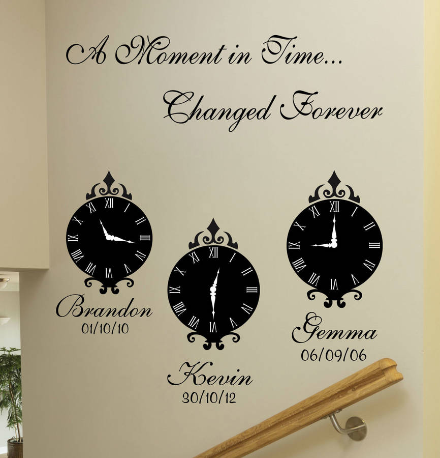'A Moment In Time' Wall Art Stickers, 1 of 3