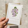 Set Of Six Different Purple And Blue Floral Notecards, thumbnail 3 of 11