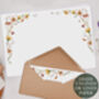 A4 Landscape Letter Writing Paper With Autumn Flower Design, thumbnail 1 of 5