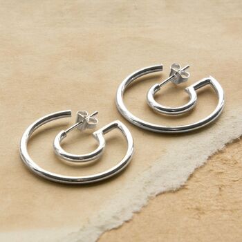 Sterling Silver Illusion Hoops, 4 of 5
