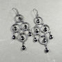 Cosima Earrings Oxidized Silver And Black Onyx, thumbnail 2 of 3