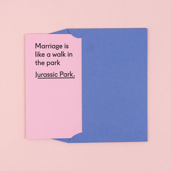 'Marriage Is A Walk In The Park' Funny Engagement Card, 4 of 4