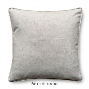 Luxury Heavy Linen Blend Floral Cushion Autumn Graphite Grey Gold, 6 of 6