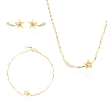 Shooting Star Gift Set | Necklace Earrings And Bracelet, 3 of 6