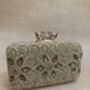 Cairo Handcrafted Gold Rectangular Clutch, thumbnail 1 of 6