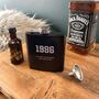 Personalised Engraved Black Metal Hip Flask 6oz For Milestone Birthday / Anniversary, thumbnail 5 of 11
