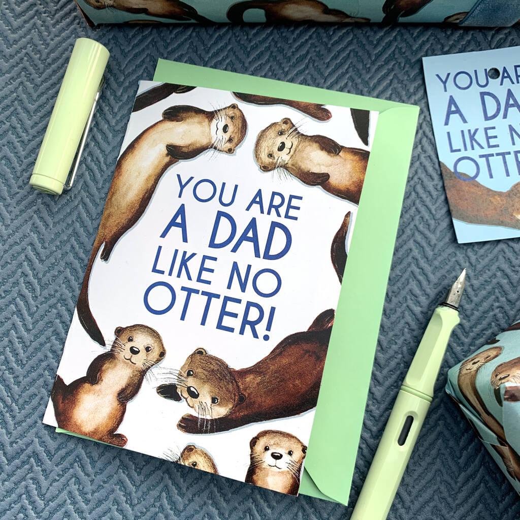 Like No Otter Father's Day Card And Gift Wrap Set By Alexia Claire ...