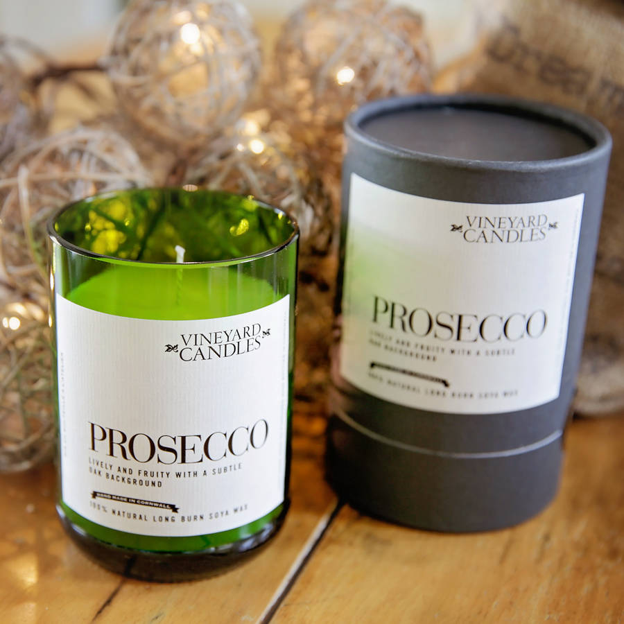 luxury prosecco candle by spotted