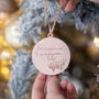 Personalised Rose Gold Christmas Decoration, thumbnail 1 of 3